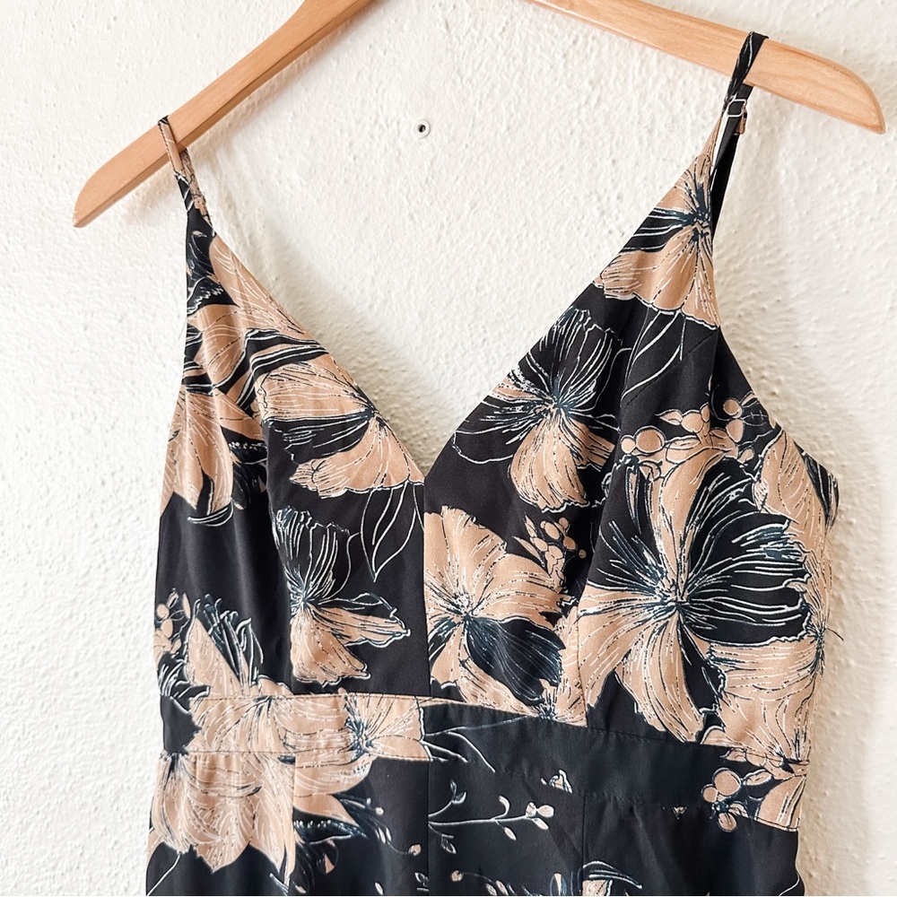 Lulus Womens Darling Daylily Black Floral Print High-Low Maxi Dress - Picture 5 of 10